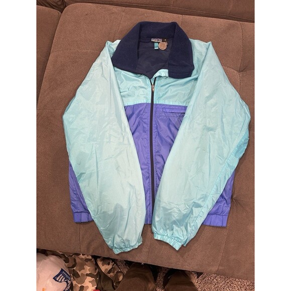 VINTAGE PATAGONIA CONRTAST FULL-ZIP NYLON INSULATED WINDBREAKER JACKET Medium - Picture 8 of 11